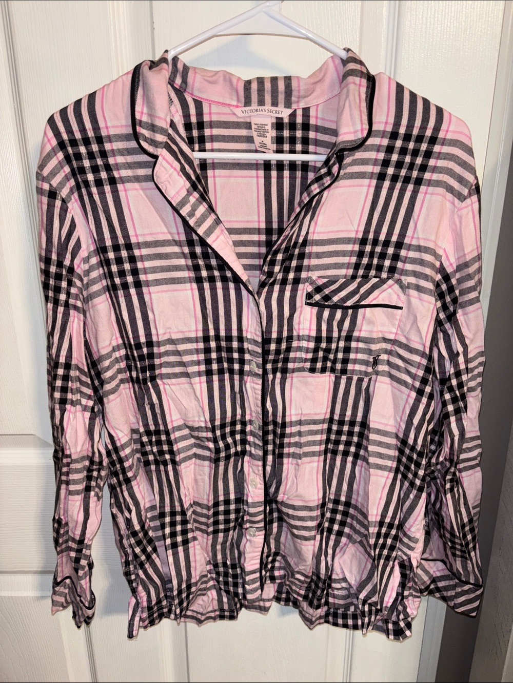Victoria's Secret Pink and Black Plaid Top